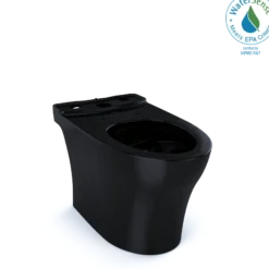 TOTO Aquia IV Elongated Universal Height Skirted Toilet Bowl, WASHLET+ Ready, Ebony, Vitreous China, CT446CEFNT40#51