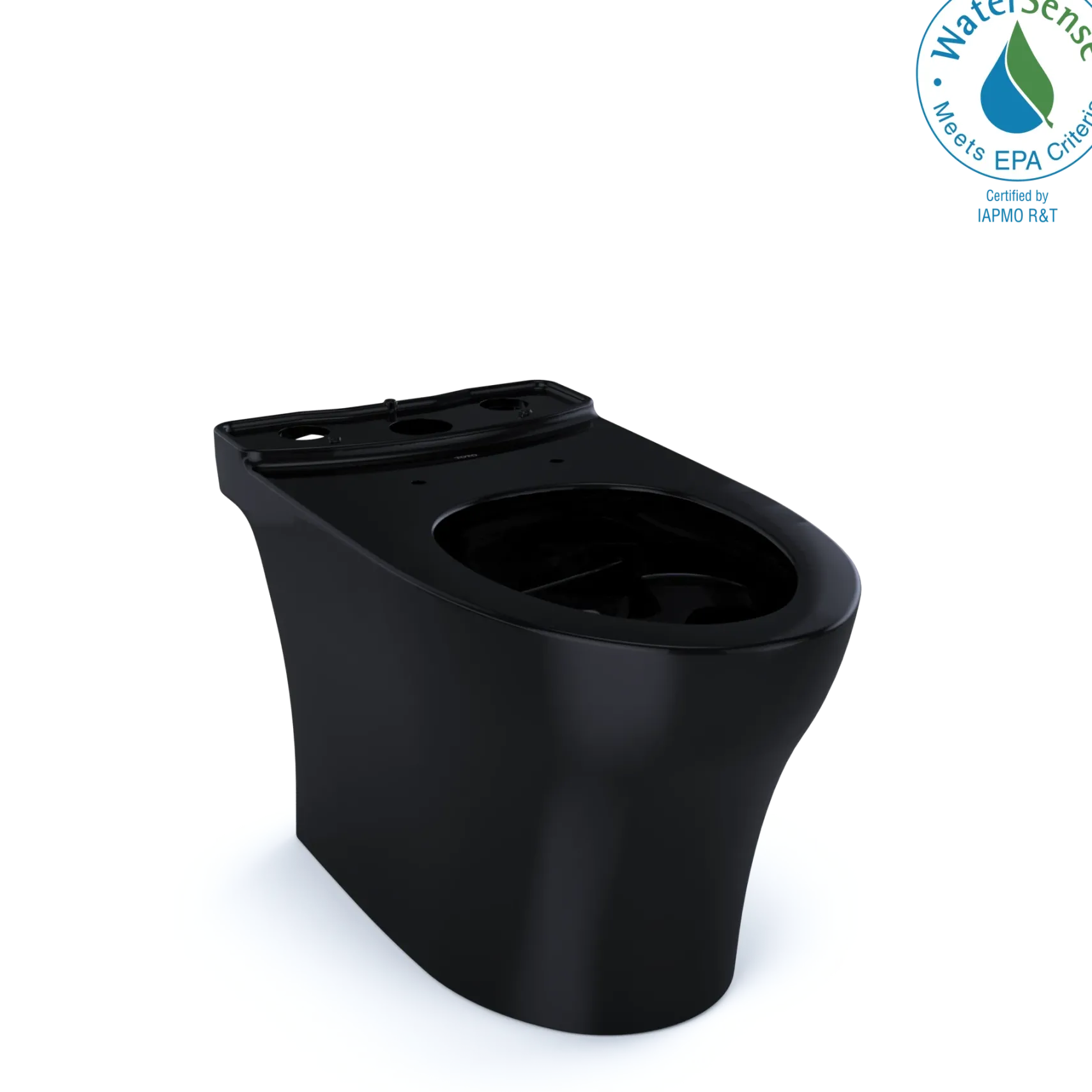 TOTO Aquia IV Elongated Universal Height Skirted Toilet Bowl, WASHLET+ Ready, Ebony, Vitreous China, CT446CEFNT40#51