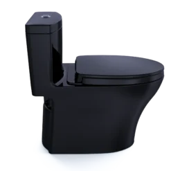 TOTO Aquia IV One-Piece Elongated Dual Flush 1.28 and 0.9 GPF Universal Height, WASHLET+ Ready Toilet, Ebony- Vitreous China, MS646124CEMFN#51