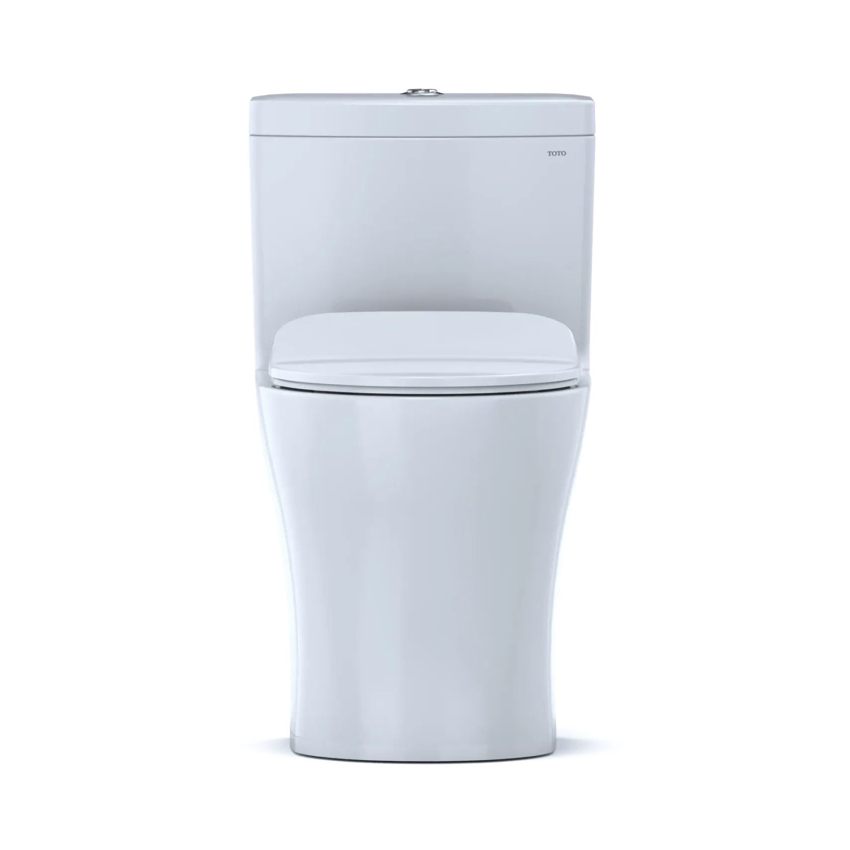 TOTO Aquia IV One-Piece Elongated Dual Flush 1.28 and 0.9 GPF Universal Height, WASHLET+ Ready Toilet with CEFIONTECT, Cotton White- Vitreous China, MS646234CEMFGN#01