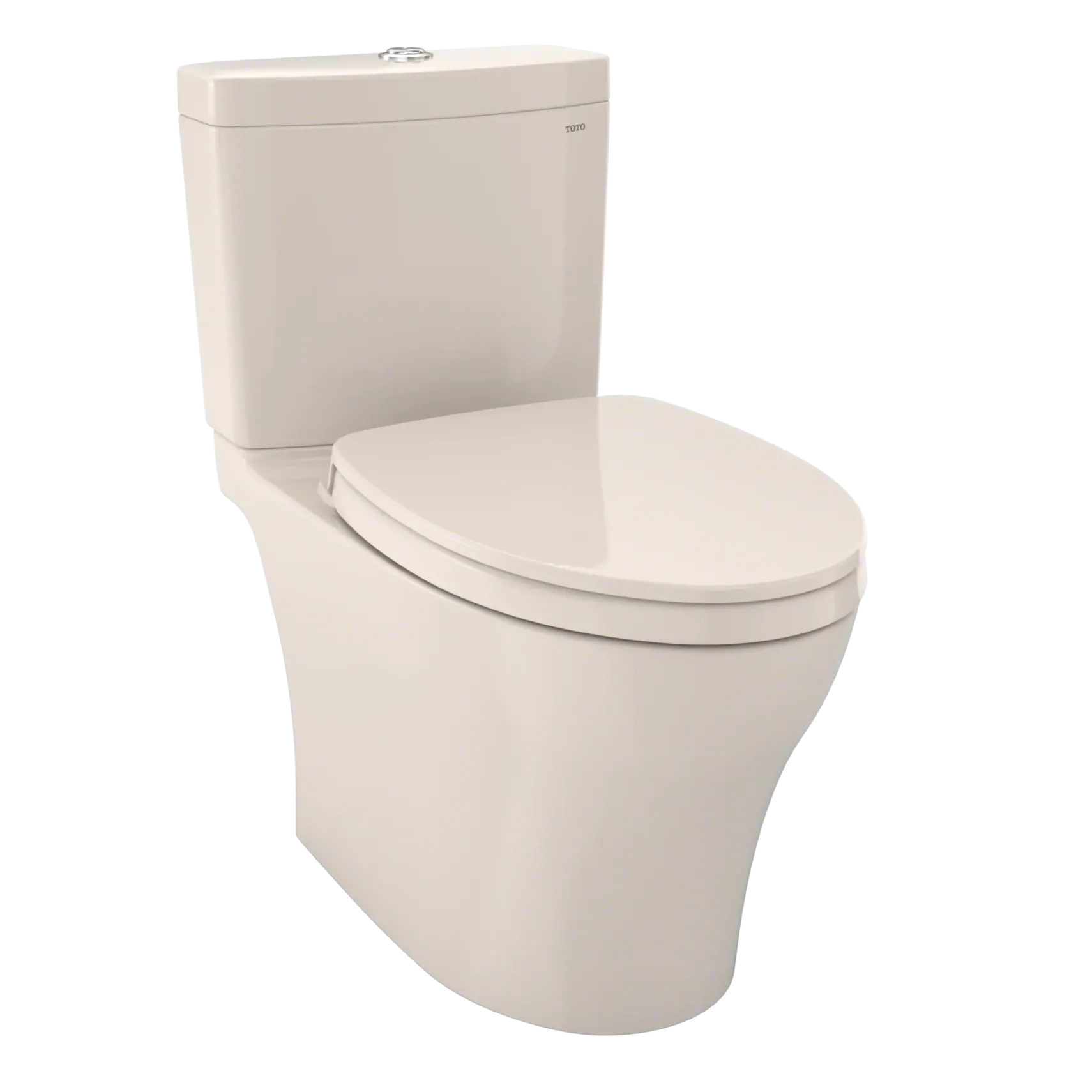 TOTO Aquia IV Two-Piece Elongated Dual Flush 1.28 and 0.9 GPF Universal Height Toilet with CEFIONTECT, WASHLET+ Ready, Sedona Beige, Vitreous China, MS446124CEMFGN#12