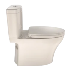 TOTO Aquia IV Two-Piece Elongated Dual Flush 1.28 and 0.9 GPF Universal Height Toilet with CEFIONTECT, WASHLET+ Ready, Sedona Beige, Vitreous China, MS446124CEMFGN#12