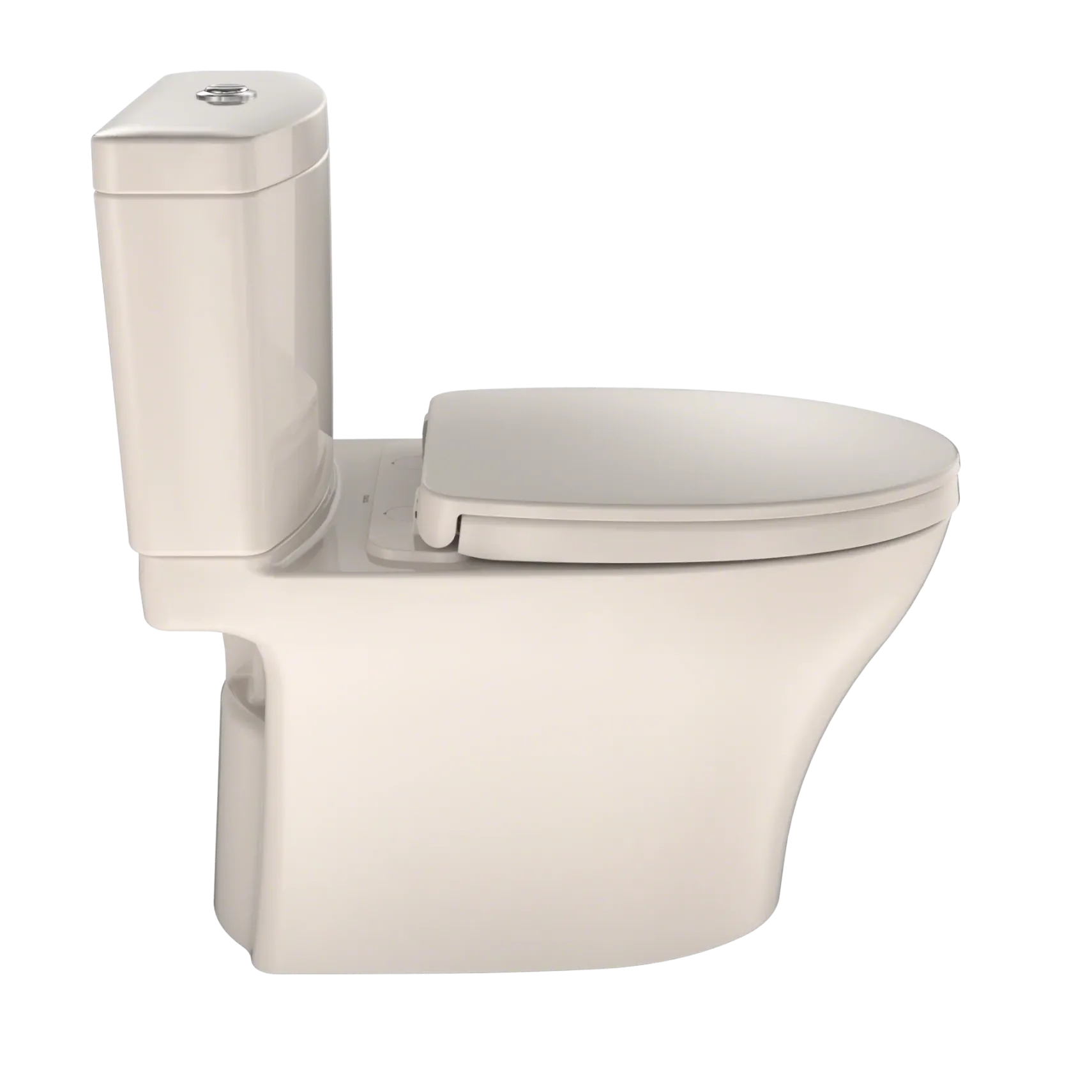 TOTO Aquia IV Two-Piece Elongated Dual Flush 1.28 and 0.9 GPF Universal Height Toilet with CEFIONTECT, WASHLET+ Ready, Sedona Beige, Vitreous China, MS446124CEMFGN#12