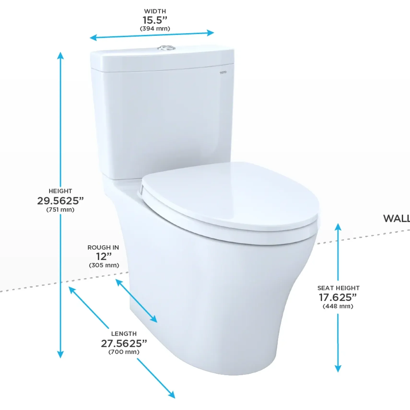 TOTO Aquia IV Two-Piece Elongated Dual Flush 1.28 and 0.9 GPF Universal Height Toilet with CEFIONTECT, WASHLET+ Ready, Sedona Beige, Vitreous China, MS446124CEMFGN#12
