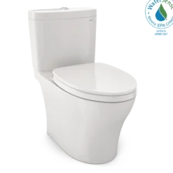 TOTO Aquia IV Two-Piece Elongated Dual Flush 1.28 and 0.9 GPF Universal Height Toilet with CEFIONTECT, WASHLET+ Ready, Colonial White, Vitreous China, MS446124CEMFGN#11