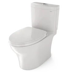 TOTO Aquia IV Two-Piece Elongated Dual Flush 1.28 and 0.9 GPF Universal Height Toilet with CEFIONTECT, WASHLET+ Ready, Colonial White, Vitreous China, MS446124CEMFGN#11