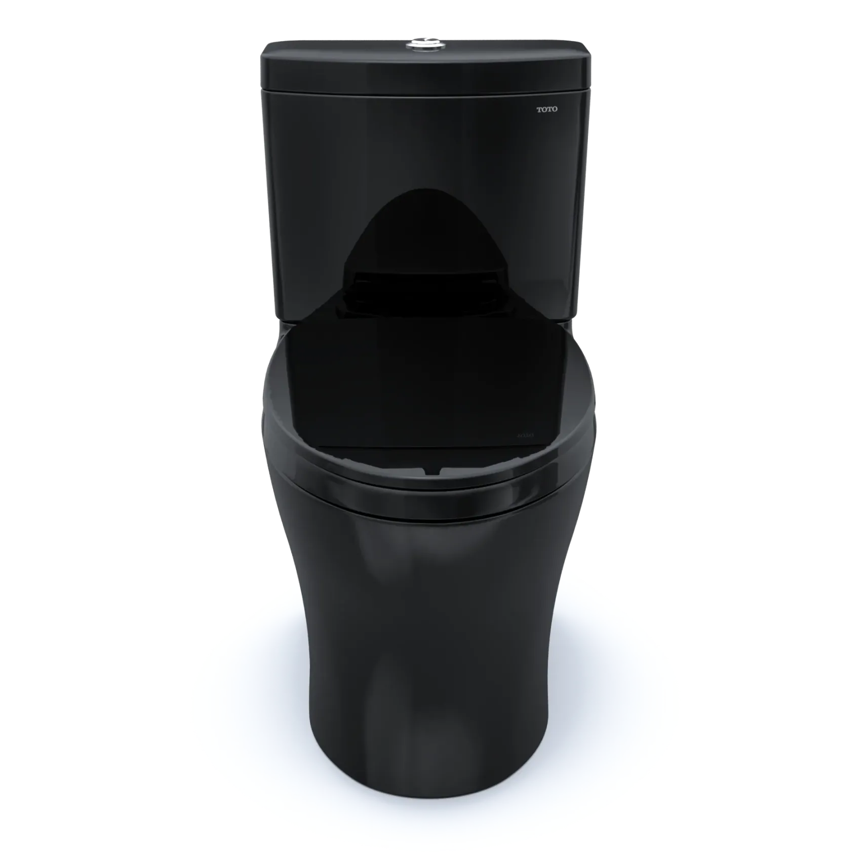 TOTO Aquia IV Two-Piece Elongated Dual Flush 1.28 and 0.9 GPF Universal Height Toilet, WASHLET+ Ready, Ebony, Vitreous China, MS446124CEMFN#51