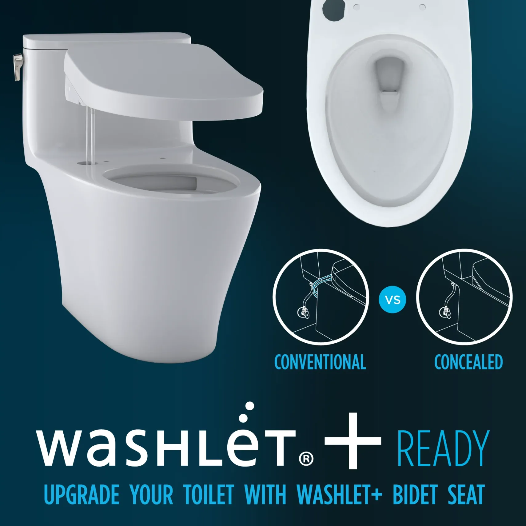 TOTO Aquia IV Two-Piece Elongated Dual Flush 1.28 and 0.9 GPF Universal Height Toilet with CEFIONTECT, WASHLET+ Ready, Cotton White, Vitreous China, MS446124CEMFGN#01