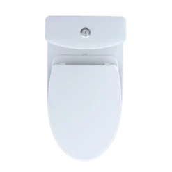 TOTO Aquia IV Two-Piece Elongated Dual Flush 1.28 and 0.9 GPF Universal Height Toilet with CEFIONTECT, WASHLET+ Ready, Cotton White, Vitreous China, MS446124CEMFGN#01