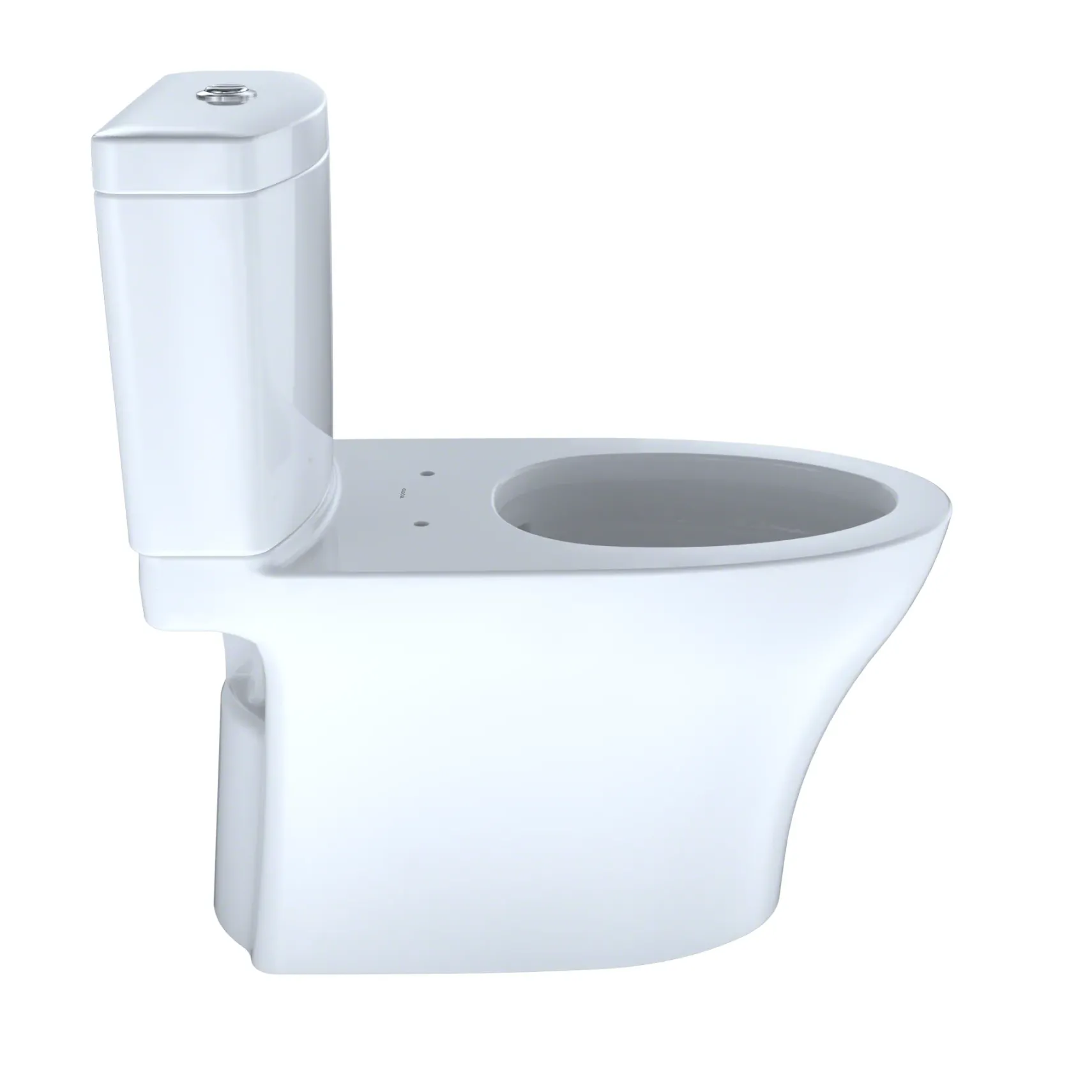 TOTO Aquia IV Two-Piece Elongated Dual Flush 1.28 and 0.9 GPF Toilet with CEFIONTECT, Cotton White, Vitreous China, CST446CEMFGN#01