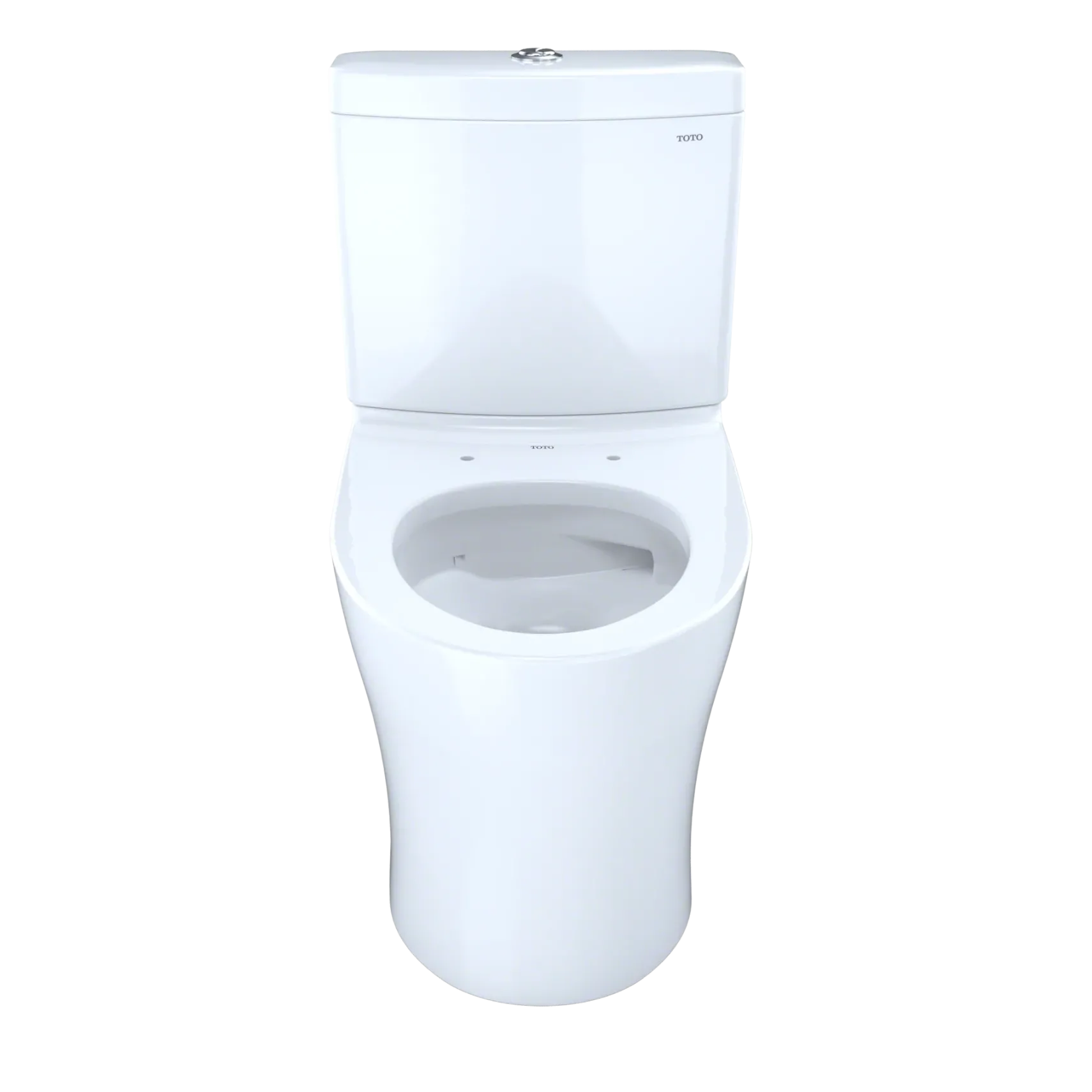 TOTO Aquia IV Two-Piece Elongated Dual Flush 1.28 and 0.9 GPF Toilet with CEFIONTECT, Cotton White, Vitreous China, CST446CEMFGN#01