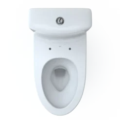 TOTO Aquia IV Two-Piece Elongated Dual Flush 1.28 and 0.9 GPF Toilet with CEFIONTECT, Cotton White, Vitreous China, CST446CEMFGN#01