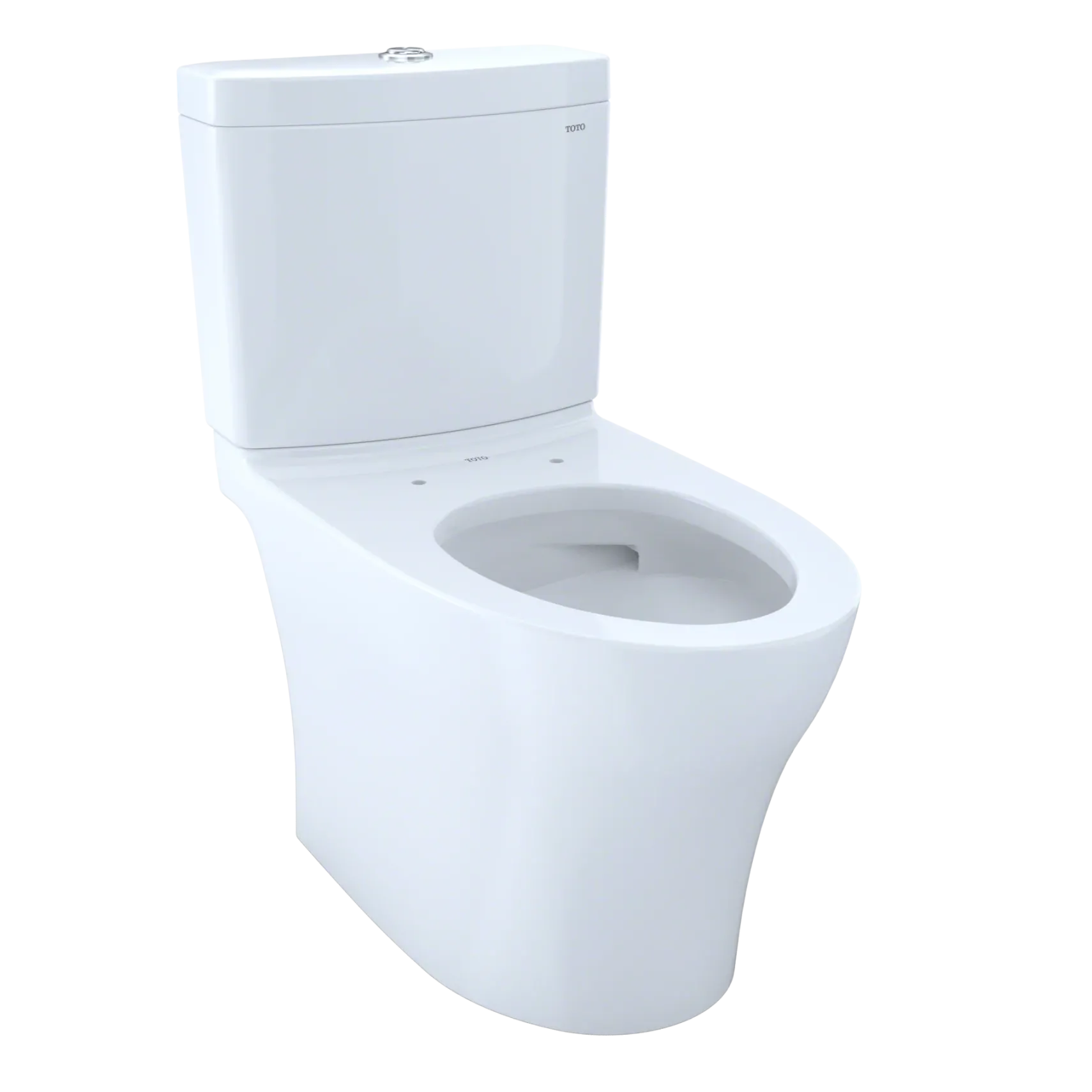 TOTO Aquia IV Two-Piece Elongated Dual Flush 1.28 and 0.9 GPF Toilet with CEFIONTECT, Cotton White, Vitreous China, CST446CEMFGN#01