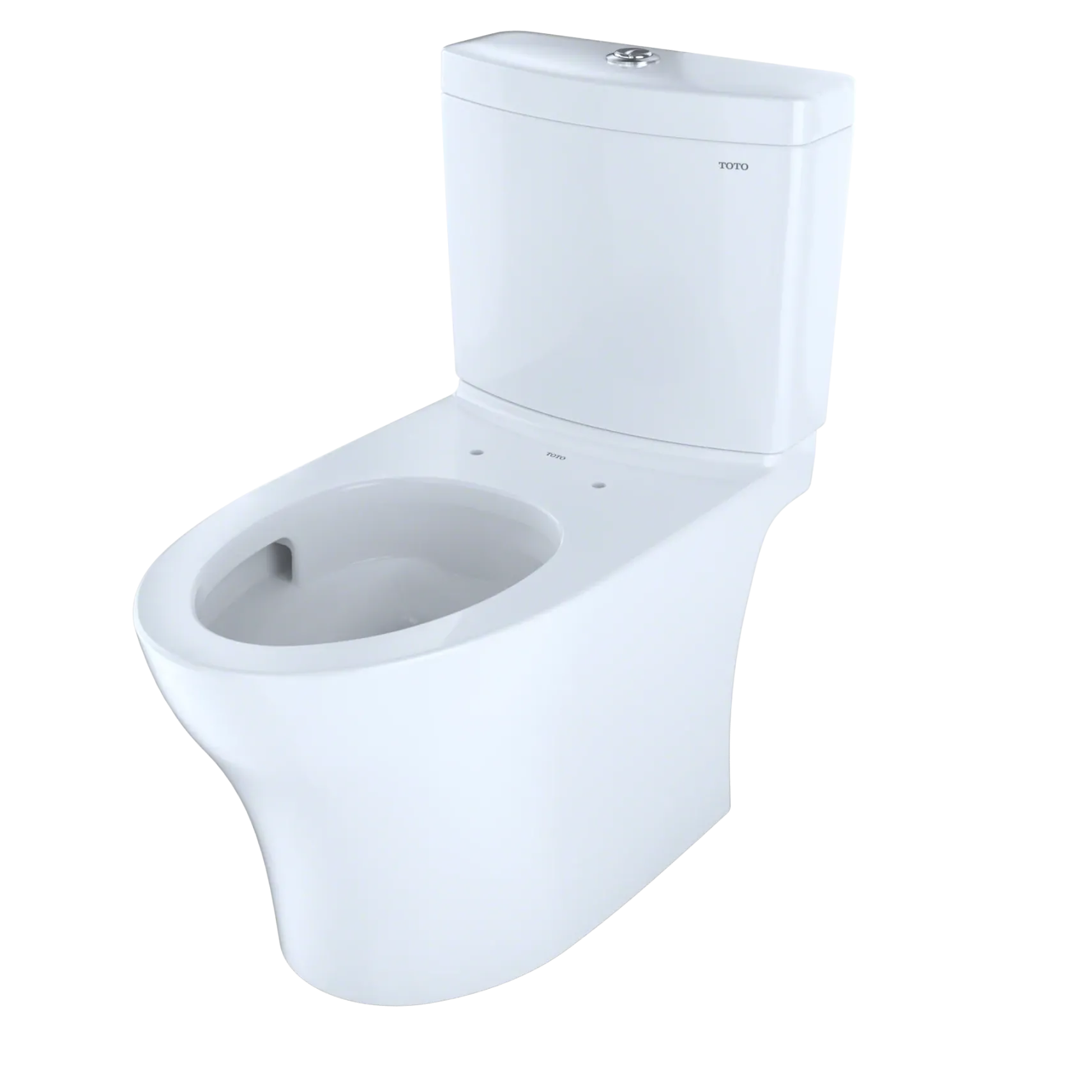 TOTO Aquia IV Two-Piece Elongated Dual Flush 1.28 and 0.9 GPF Toilet with CEFIONTECT, Cotton White, Vitreous China, CST446CEMFGN#01