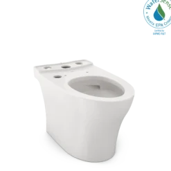 TOTO Aquia IV WASHLET+ Elongated Skirted Toilet Bowl with CEFIONTECT, Colonial White, Vitreous China, CT446CEGNT40#11