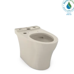 TOTO Aquia IV WASHLET+ Elongated Skirted Toilet Bowl with CEFIONTECT, Bone, Vitreous China, CT446CEGNT40#03