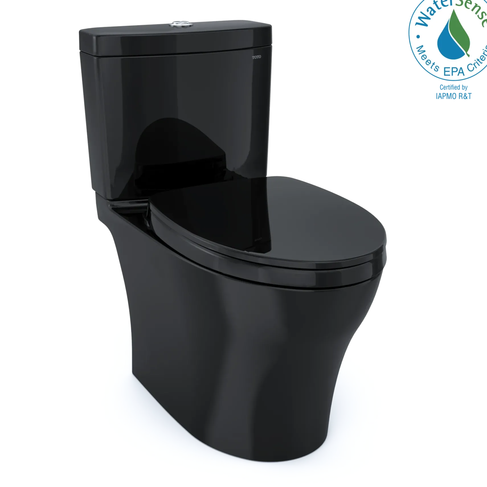 TOTO Aquia IV WASHLET+ Two-Piece Elongated Dual Flush 1.28 and 0.9 GPF Toilet, Ebony, Vitreous China, MS446124CEMN#51