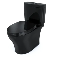 TOTO Aquia IV WASHLET+ Two-Piece Elongated Dual Flush 1.28 and 0.9 GPF Toilet, Ebony, Vitreous China, MS446124CEMN#51