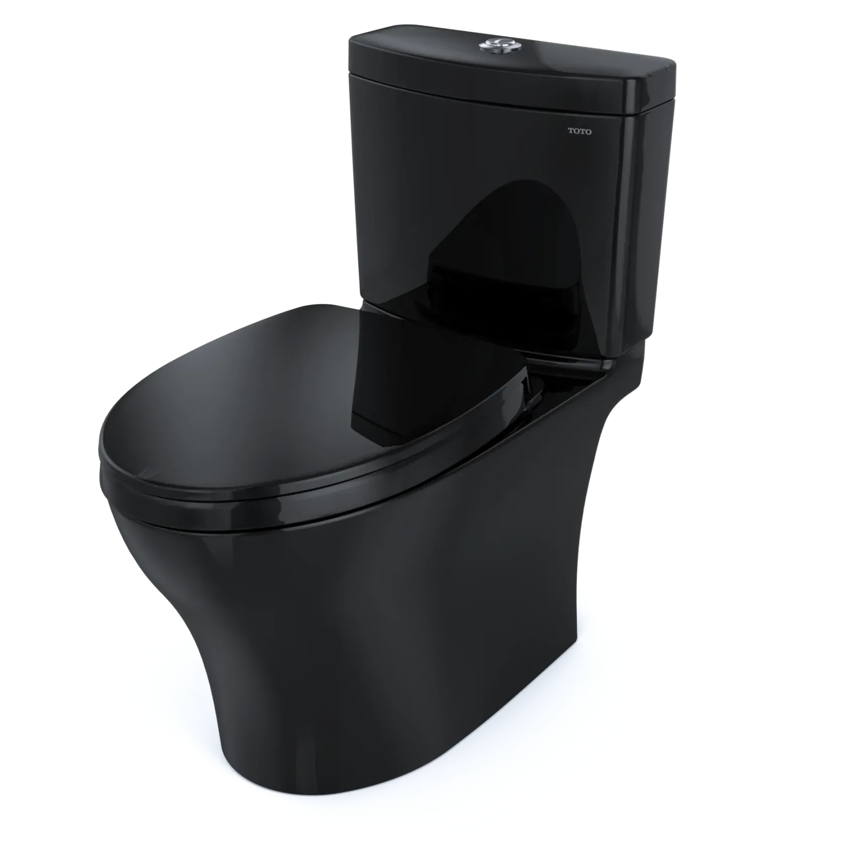 TOTO Aquia IV WASHLET+ Two-Piece Elongated Dual Flush 1.28 and 0.9 GPF Toilet, Ebony, Vitreous China, MS446124CEMN#51