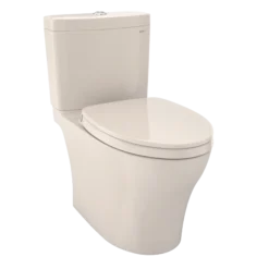 TOTO Aquia IV WASHLET+ Two-Piece Elongated Dual Flush 1.28 and 0.9 GPF Toilet with CEFIONTECT, Sedona Beige, Vitreous China, MS446124CEMGN#12