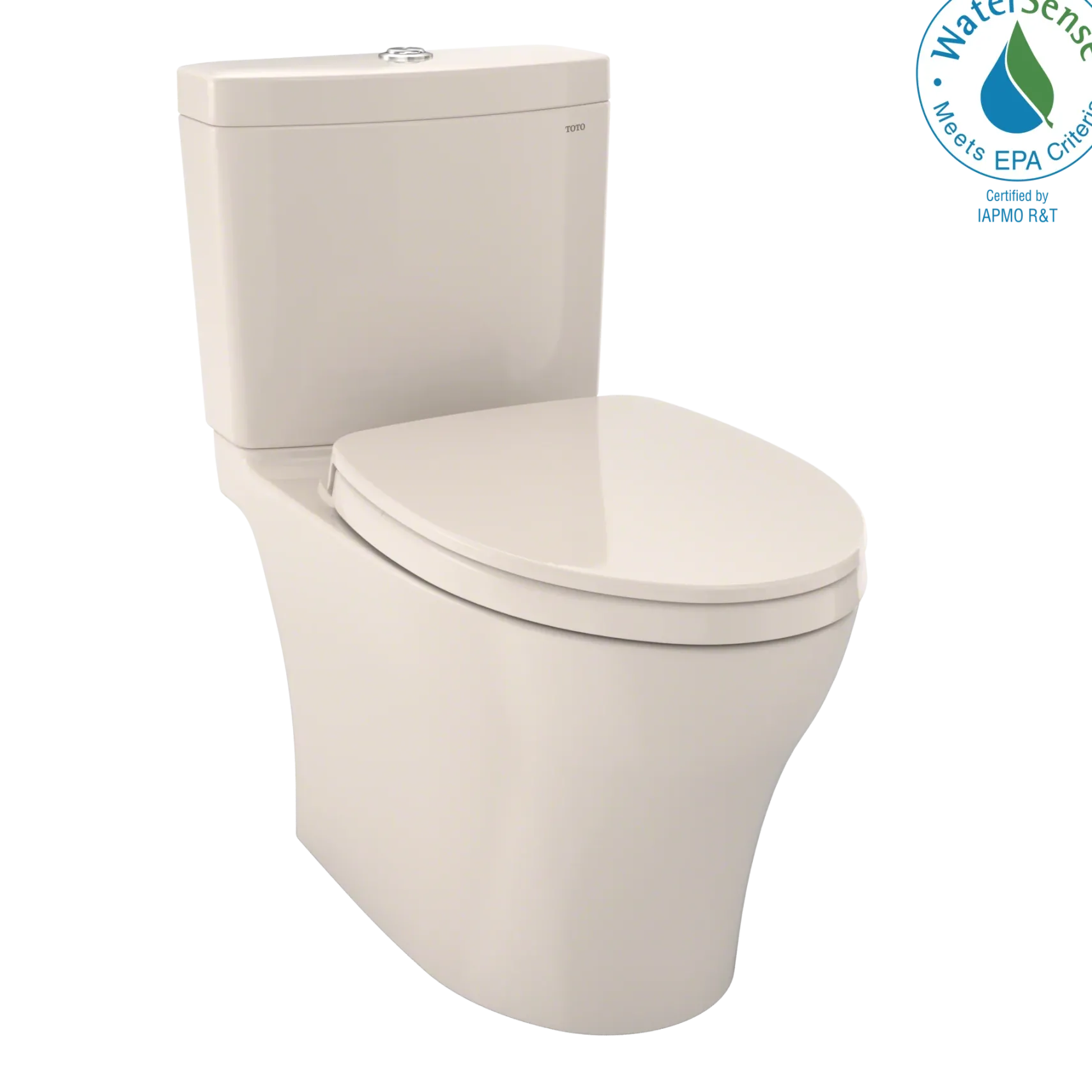 TOTO Aquia IV WASHLET+ Two-Piece Elongated Dual Flush 1.28 and 0.9 GPF Toilet with CEFIONTECT, Sedona Beige, Vitreous China, MS446124CEMGN#12