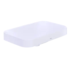 TOTO Arvina Rectangular 23" Vessel Bathroom Sink with CEFIONTECT, Cotton White, Vitreous China, LT426G#01