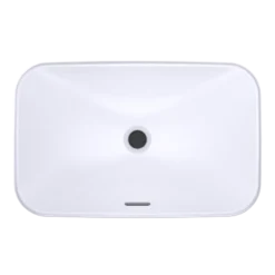 TOTO Arvina Rectangular 23" Vessel Bathroom Sink with CEFIONTECT, Cotton White, Vitreous China, LT426G#01