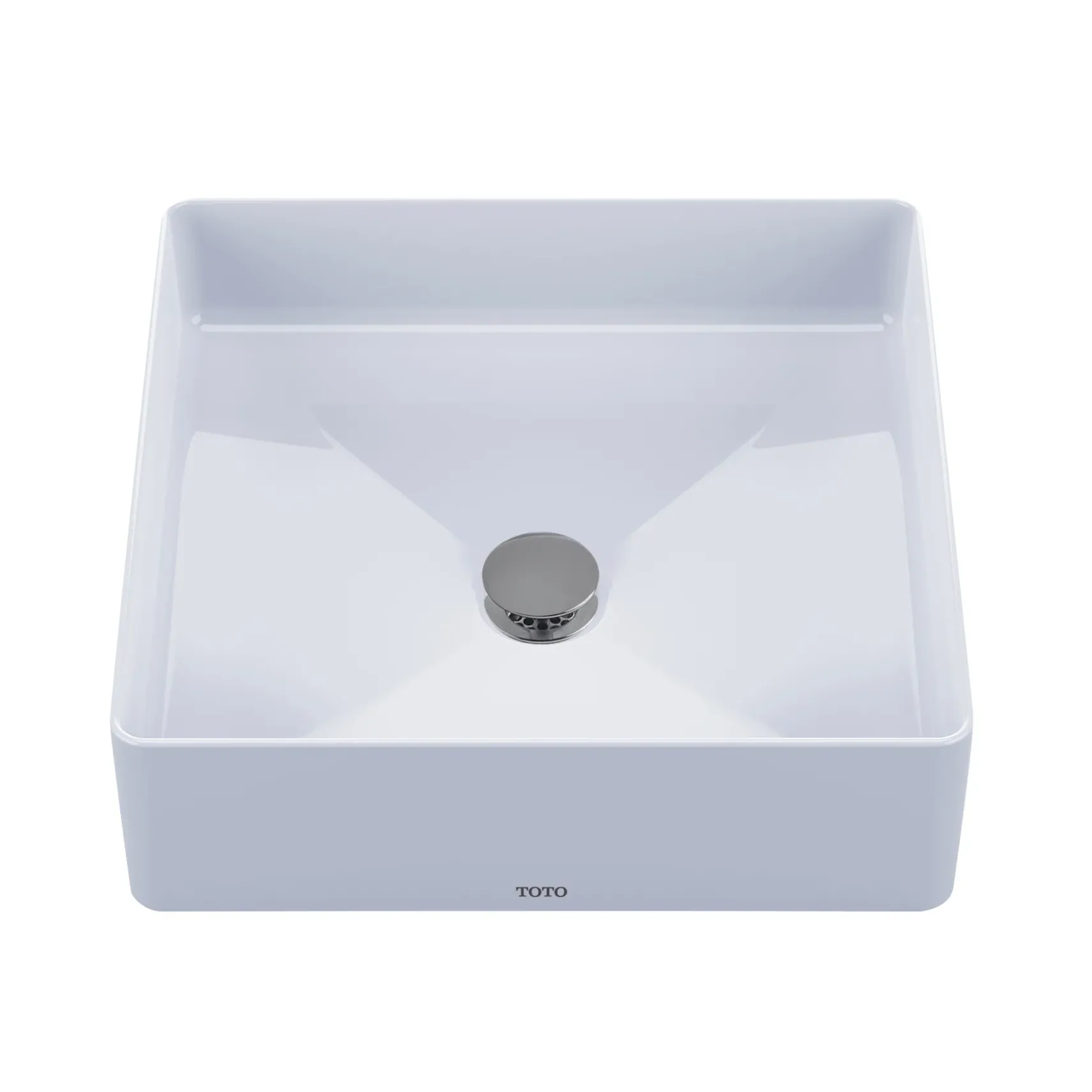 TOTO Arvina Square Vessel Fireclay Bathroom Sink, Cotton White, Fired Clay, LT574#01