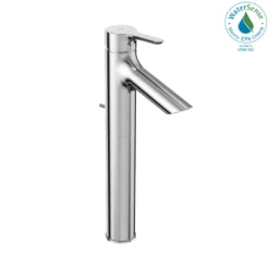 TOTO Brass, TLS01307U#CP LB Series 1.2 GPM Single Handle Bathroom Faucet for Vessel Sink with Drain Assembly, Polished Chrome
