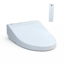 TOTO C5 WASHLET+ Ready Electronic Bidet Toilet Seat with PREMIST and EWATER+ Wand Cleaning, Elongated, Cotton White, Plastic, SW3084T40#01