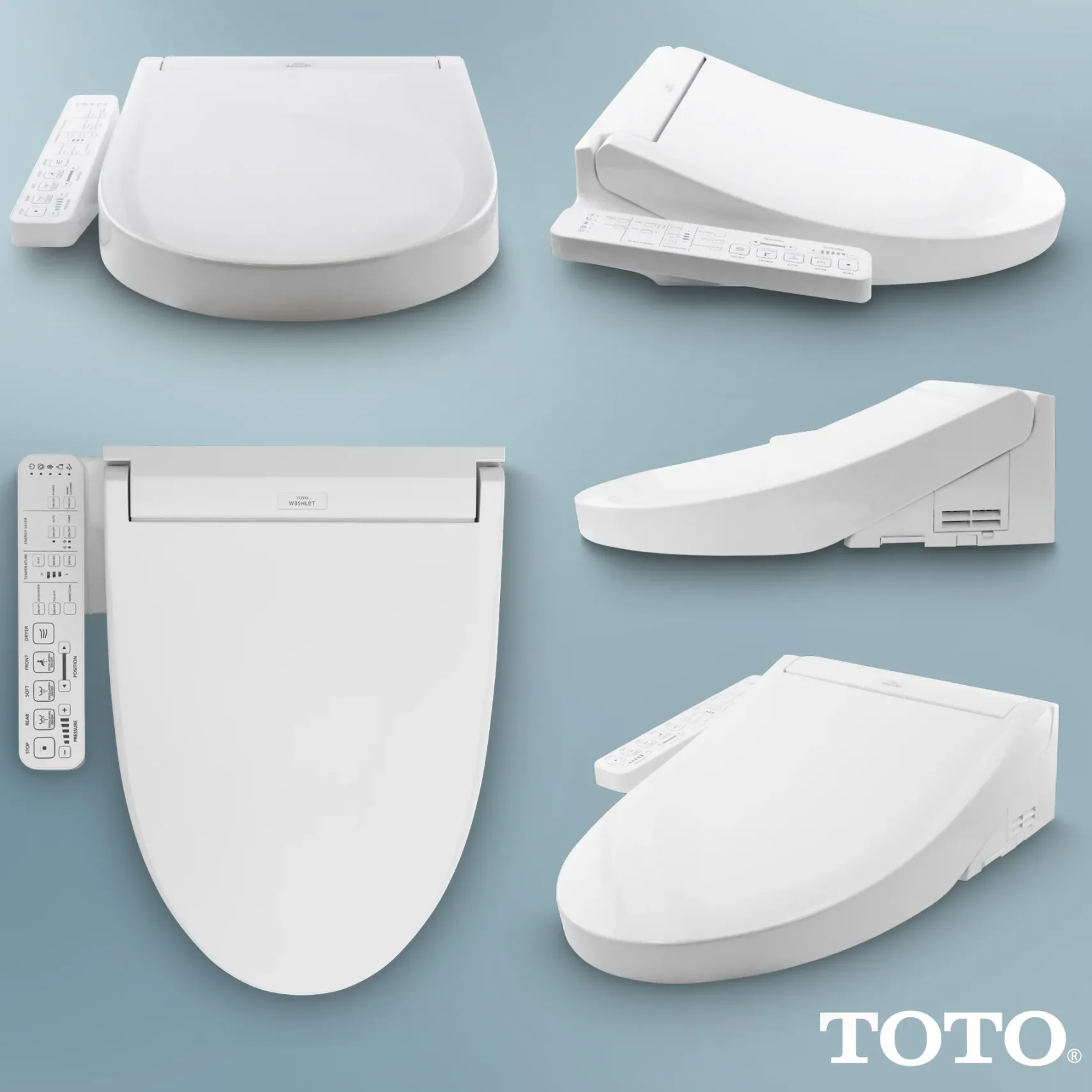 TOTO C2 WASHLET+ Ready Electronic Bidet Toilet Seat with PREMIST and EWATER+ Wand Cleaning, Elongated, Cotton White, Plastic, SW3074T40#01