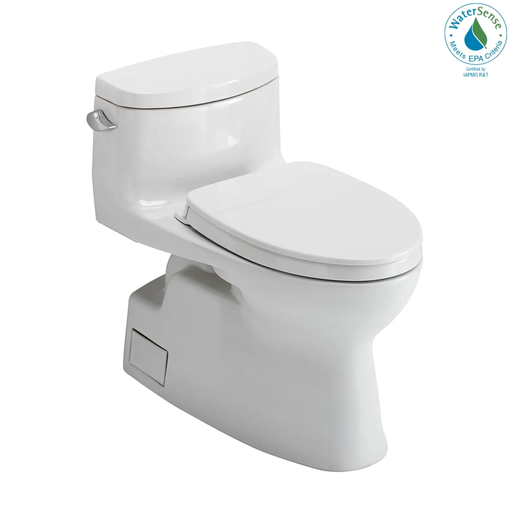 TOTO Carolina II One-Piece Elongated 1.28 GPF Universal Height Toilet with CEFIONTECT and SS124 SoftClose Seat, WASHLET+ Ready, Cotton White, Vitreous China|Plastic, MS644124CEFG#01