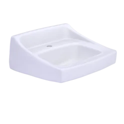 TOTO Commercial 20 7/8" x 18" Rectangle Wallmount Vitreous China Bathroom Sink, ADA Compliant, Cotton White, Single Faucet Hole, LT307#01