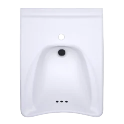 TOTO Commercial 20 1/2" x 27" Rectangle Wallmount Vitreous China Bathroom Sink, ADA Compliant, Cotton White, Single Faucet Hole, LT308#01