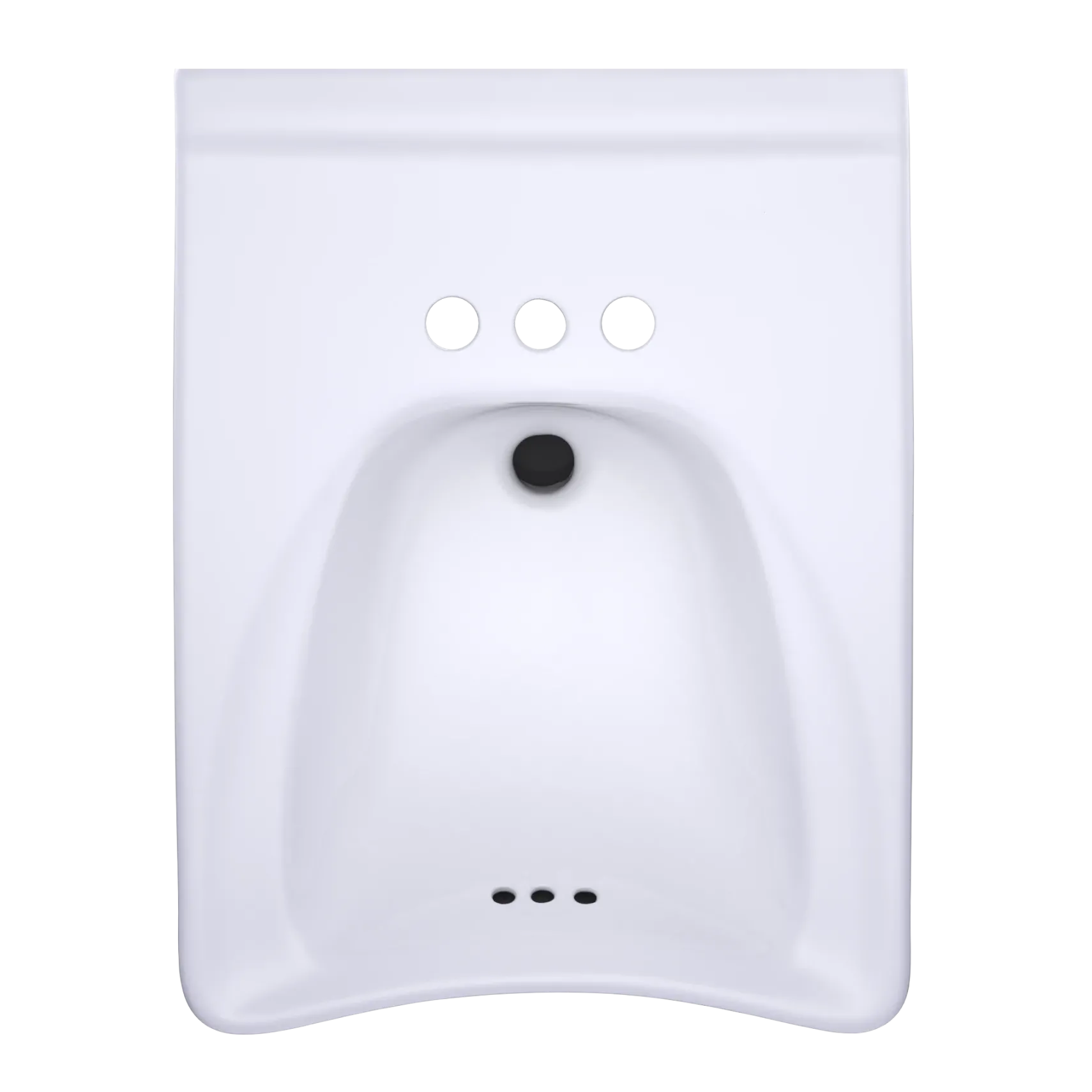 TOTO Commercial 20.5" x 27" Rectangle Wall-Mount Vitreous China Bathroom Sink, featuring 3 faucet holes and 1 soap dispenser hole, ADA Compliant, Cotton White, Model LT308.4#01