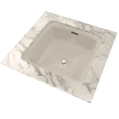 TOTO Connelly Square Undermount Bathroom Sink with CEFIONTECT, Sedona Beige, Vitreous China, LT491G#12