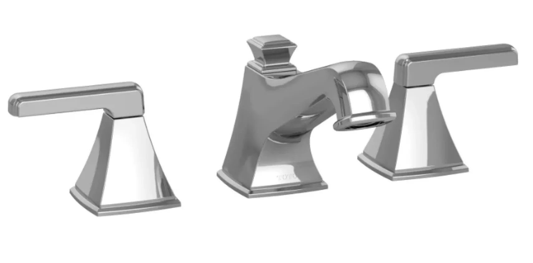 TOTO Connelly Two Handle Widespread 1.5 GPM Bathroom Sink Faucet, Polished Chrome, Brass, TL221DD#CP
