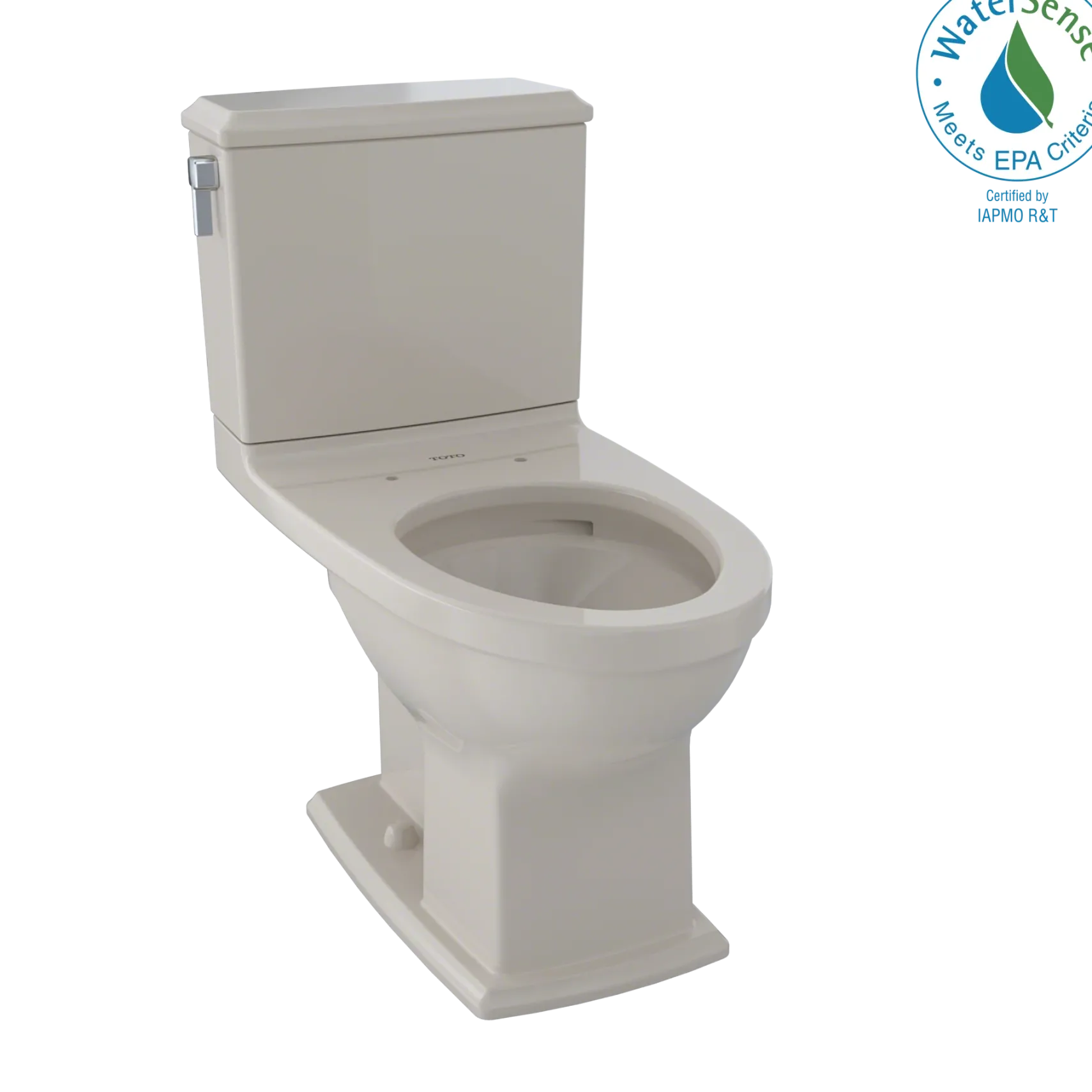 TOTO Connelly Two-Piece Elongated Dual-Max, Dual Flush 1.28 and 0.9 GPF Universal Height Toilet with CEFIONTECT, Bone, Vitreous China, CST494CEMFG#03
