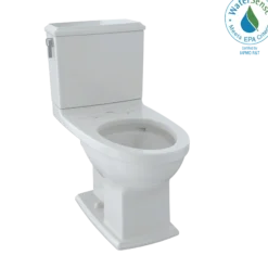 TOTO Connelly Two-Piece Elongated Dual-Max, Dual Flush 1.28 and 0.9 GPF Universal Height Toilet with CEFIONTECT, Colonial White, Vitreous China, CST494CEMFG#11