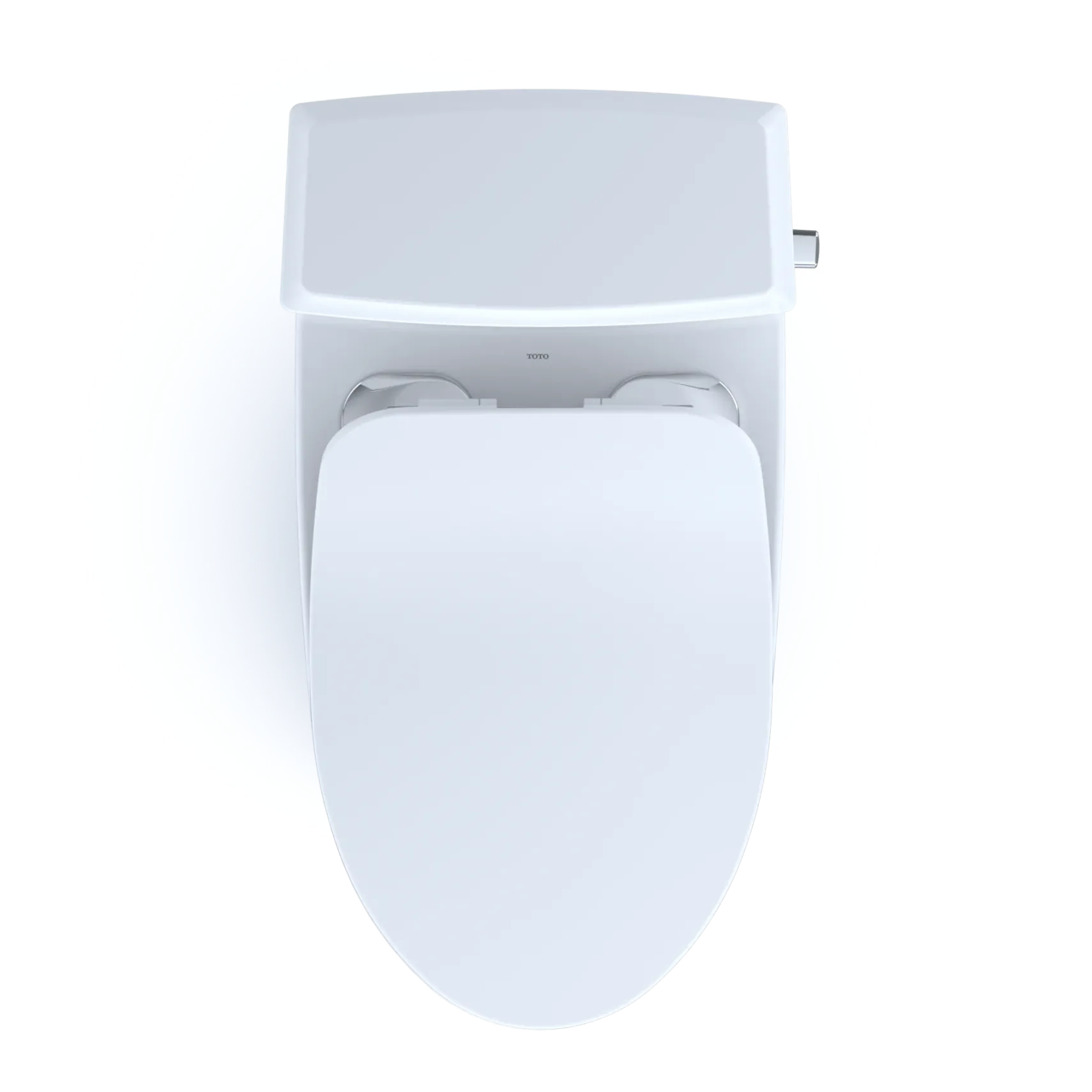 TOTO Connelly Two-Piece Elongated Dual Flush 1.28 and 0.9 GPF with CEFIONTECT and Right Lever, WASHLET+ Ready, Cotton White, Vitreous China, MS494234CEMFRG#01