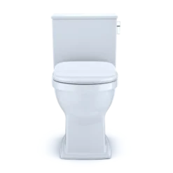 TOTO Connelly Two-Piece Elongated Dual Flush 1.28 and 0.9 GPF with CEFIONTECT and Right Lever, WASHLET+ Ready, Cotton White, Vitreous China, MS494234CEMFRG#01