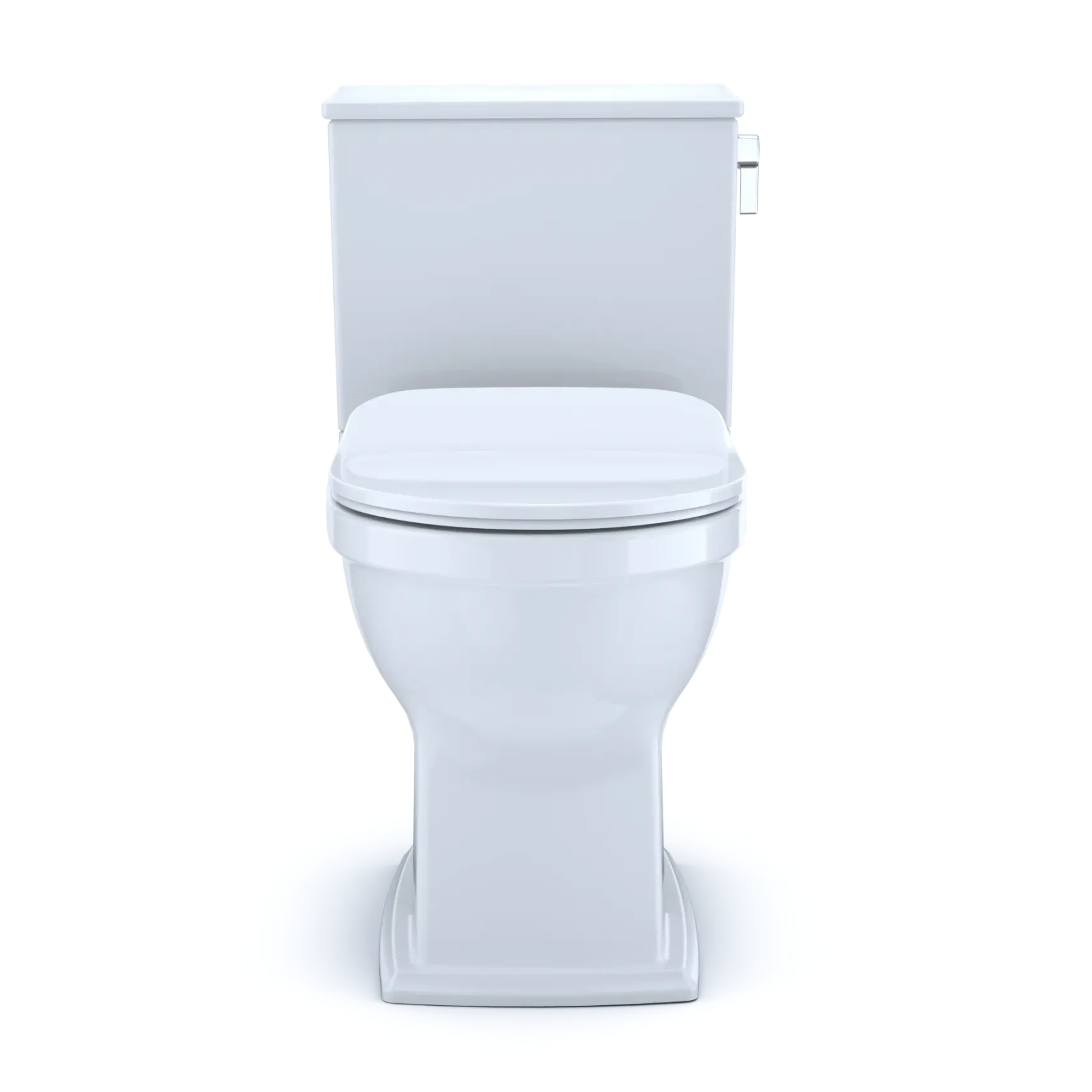 TOTO Connelly Two-Piece Elongated Dual Flush 1.28 and 0.9 GPF with CEFIONTECT and Right Lever, WASHLET+ Ready, Cotton White, Vitreous China, MS494234CEMFRG#01