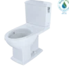 TOTO Connelly Two-Piece Elongated Dual-Max 1.28 and 0.9 GPF Universal Height Toilet with CEFIONTECT and Right Lever, Colonial White, Vitreous China, Cotton White, CST494CEMFRG#01