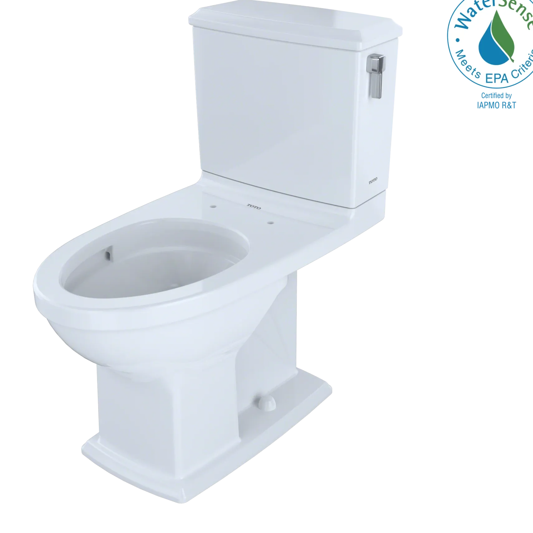 TOTO Connelly Two-Piece Elongated Dual-Max 1.28 and 0.9 GPF Universal Height Toilet with CEFIONTECT and Right Lever, Colonial White, Vitreous China, Cotton White, CST494CEMFRG#01