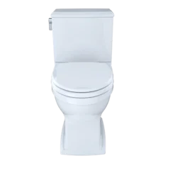 TOTO Connelly Two-Piece Elongated Dual-Max 1.28 and 0.9 GPF Universal Height Toilet with CEFIONTECT and Right Lever, Colonial White, Vitreous China, Cotton White, CST494CEMFRG#01