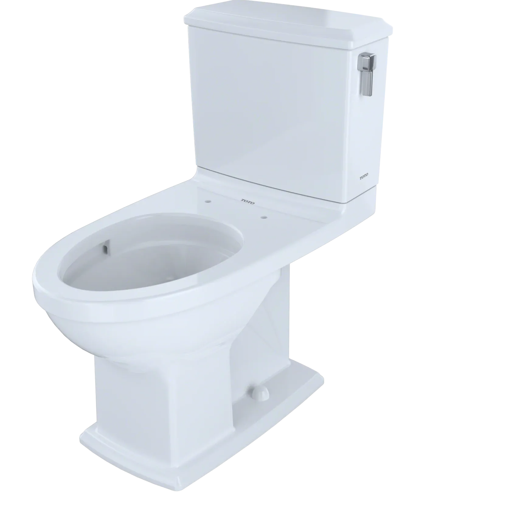 TOTO Connelly Two-Piece Elongated Dual-Max 1.28 and 0.9 GPF Universal Height Toilet with CEFIONTECT and Right Lever, Colonial White, Vitreous China, Cotton White, CST494CEMFRG#01