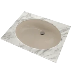 TOTO Dantesca Oval Undermount Bathroom Sink with CEFIONTECT, Bone, Vitreous China, LT597G#03