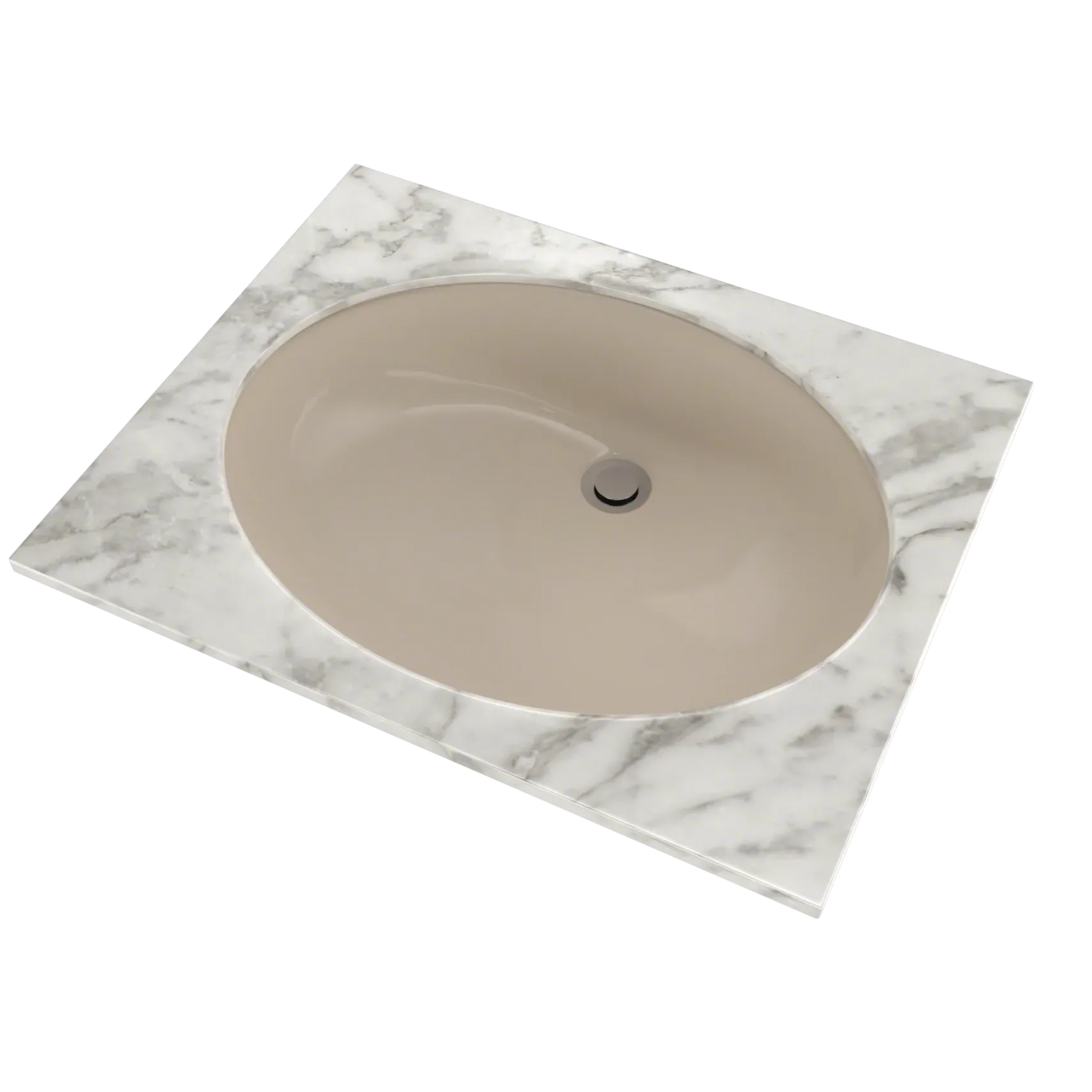 TOTO Dantesca Oval Undermount Bathroom Sink with CEFIONTECT, Bone, Vitreous China, LT597G#03