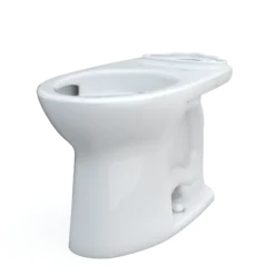 TOTO Drake Elongated TORNADO FLUSH Toilet Bowl with CEFIONTECT, Cotton White, Vitreous China, C776CEG#01