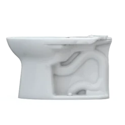 TOTO Drake Elongated TORNADO FLUSH Toilet Bowl with CEFIONTECT, Cotton White, Vitreous China, C776CEG#01